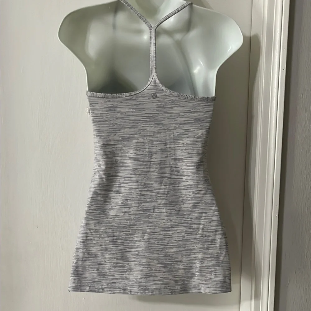 lululemon athletica Gray Striped Tank Top